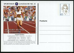 1994 B.R.D., PP 80 Pf. Varnhagen: SPORTHILFE GANZSACHE NR.25, ANNEGRET RICHTER, LEICHTATHLETIK (Gold 1972, 1976, 2x Silb - Sonstige & Ohne Zuordnung