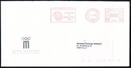 1995 SCHWEIZ, Absender-Freistempel: 1000 LAUSANNE 1, MUSEE OLYMPIQUE LAUSANNE, PRIX EUOPEEN.. (Logo) Color-Dienstbrief:  - Sonstige & Ohne Zuordnung