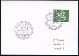 1961 (18.6.) (22 A) MÜLHEIM (RUHR), Sonderstempel: Landestreffen Der Pfadfinderinnen (Kleeblatt Mit Kreuz) EF St. Georg  - Other & Unclassified