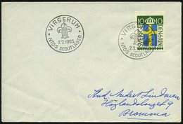 1955 (7.7.) SCHWEDEN, Sonderstempel: VIRSERUM, NTO:S SCOUTLÄGER (Lilie) = Pfadfinder-Lager, Inl.-Brief - Pfadfinder, St. - Other & Unclassified