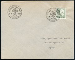 1955 (2.8.) SCHWEDEN, Sonderstempel: GOTLANDLÄGRET, SVERIGES SCOUTFÖRBUND (Lilie) = Pfadfinder-Lager, Inl.-Brief - Pfadf - Altri & Non Classificati