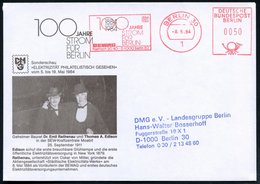 1984 (8.5.) 1 BERLIN 30, Absender-Freistempel: 100 JAHRE STROM FÜR BERLIN, BEWAG.. Auf Passendem Jubil.-Sonderumschlag:  - Altri & Non Classificati