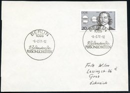 1977 (8.2.) D.D.R., 20 Pf. Otto Von Guericke, EF (= Erfinder Der Luftpumpe) + Passender ET-Sonderstempel: 1085 BERLIN, A - Other & Unclassified