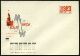 1972 UdSSR, 4 Kop. Ganzsachen-Umschlag, Orange: IV. Internat. Biophysik-Kongreß "BIOPHYSICA 72", Moskau, Ungebr. - Physi - Otros & Sin Clasificación