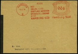 1936 (19.8.) HAMBURG 8, Absender-Freistempel: NACH ENGLAND, IRLAND.. NORWEGEN, SPITZBERGEN.. MIT DER HAMBURG-SÜD, Teil-V - Altri & Non Classificati