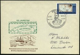 1982 (1.9.) 5010 ERFURT 1, Sonderstempel: 100 Jahre I. Internat. Polarjahr (Brustbild Karl V. Weyprecht) Passender Inl.- - Other & Unclassified