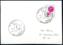 1976 (3.10.) 15 POTSDAM 1, Sonderstempel: ABREISE DDR-ANTARKTISEXPEDITION (Pinguin Vor Antarktiskarte) Inl.-Karte - Pola - Autres & Non Classés