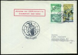 1981 (1.10.) 1500 POTSDAM 1, Sonderstempel: DDR-Antarktisforschung 1981 - 1983 (Pinguin Vor Antarktiskarte) + Nebenstemp - Sonstige & Ohne Zuordnung