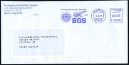 2005 (2.8.) 95444 BAYREUTH, Blauer Jubil.-Absender-Freistempel: Bundesgrenzschutz Bayreuth 50 Jahre.. (Polizeistern) Die - Other & Unclassified