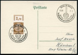 1936 (2.6.) BERLIN NW 40, Sonderstempel: Jnt. Kongreß Für Gewerblichen Rechtsschutz (Schwert U. Waage) Inl.-Karte (Bo.18 - Autres & Non Classés