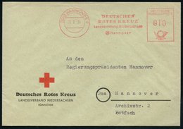 1954 (29.9.) (20 A) HANNOVER 2, Absender-Freistempel: DEUTSCHES ROTES KREUZ, Landesverband Niedersachsen.. (Kreuz) Zweif - Autres & Non Classés