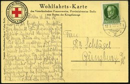 1915 (17.3.) KRAIBURG 2, 1K-Gitter Auf Rotkreuz-Spenden-Ak: Vaterländischer Frauenverein (Gross-Admiral Tirpitz) Bedarf  - Altri & Non Classificati