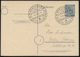 1946 (14.11.) MÜNCHEN 5, HELFT UNS HELFEN!, WERDET MITGLIED IM BAYER. ROTEN KREUZ (3 Kreuze) Inl.-Karte (Bo.192 III = Mü - Sonstige & Ohne Zuordnung