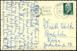 1962 (8.10.) WEIMAR 1, Maschinen-Werbestempel: DEUTSCHES ROTES KREUZ, 10 Jahre DRK Der DDR, S/ W.-Foto-Ak.: Römisches Ha - Other & Unclassified