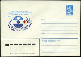 1984 UdSSR, 5 Kop. Ganzsachen-Umschlag, Blau: 2. Weltkonferenz Rotes Kreuz /  Roterhalbmond "Rotes Kreuz Und Frieden", U - Sonstige & Ohne Zuordnung