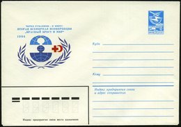 1984 UdSSR, 5 Kop. Ganzsachen-Umschlag, Blau: 2. Weltkonferenz Rotes Kreuz /  Roterhalbmond "Rotes Kreuz Und Frieden", U - Other & Unclassified