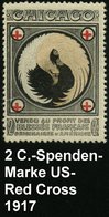 1917 U.S.A., Spendenmarke (Chicago) Des Amerikan. Roten Kreuzes (Adler) Für Verwundete Franzosen, Orig. G. (= I. Weltkri - Sonstige & Ohne Zuordnung