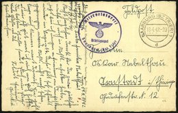 1942 (18.4.) SAARBURG (BZ TRIER) 1, 2K-Steg + Briefstempel: Reservelazarett Saarburg Bez. Trier, S/ W.-Foto-Ak.: Leuk-Wa - Altri & Non Classificati