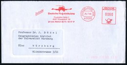 1989 (25.7.) 4000 DÜSSELDORF 306, Absender-Freistempel: Deutsche Flug-Ambulanz, Flughafen Halle 3... (Kurzstrecken-Jet)  - Andere & Zonder Classificatie