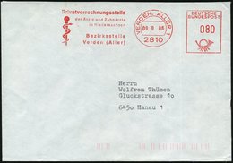 1986 (9.9.) 2810 VERDEN, ALLER 1, Absender-Freistempel: Privatverrechnungsstelle Der Ärzte U. Zahnärzte In Niedersachsen - Otros & Sin Clasificación