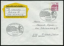 1980 (11.10.) 2000 HAMBURG 36, Sonderstempel: Joint Congress Of The Scandinavian And German Societies Of Clinical Chemis - Sonstige & Ohne Zuordnung