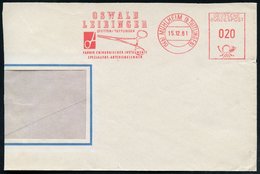 1961 (15.12.) (14 B) MÜHLHEIM (b TUTTLINGEN), Absender-Freistempel: OSWALD LEIBINGER, FABRIK CHIRURGISCHER INSTRUMENTE,  - Autres & Non Classés