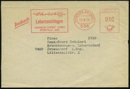 1970 (17.9.) 336 OSTERODE AM HARZ 1, Absender-Freistempel: Christ Laborzentrifugen, HERAEUS-CHRIST GMBH (Logo) Teil-Firm - Andere & Zonder Classificatie