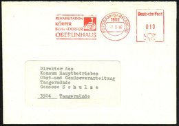 1986 (7.3.) 1502 POTSDAM-BABELSBERG, Absender-Absender-Freistempel: REHABILITATION KÖRPER BEHINDERTER OBERLINHAUS = Logo - Other & Unclassified