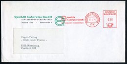 1971 (Apr.) 62 WIESBADEN-SCHIERSTEIN, Absender-Freistempel: Quickfit Laborglas GmbH.. (Logo) Motivgleicher, Zweifarbiger - Other & Unclassified