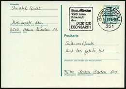 1979 351 HANN. MÜNDEN 1, Maschinen-Werbestempel: 250. Jahre Ruhestadt Des DOKTOR EISENBARTH, Bedarfskarte Vergl. Lose 45 - Autres & Non Classés