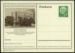 1955 Marl, 10 Pf. Bild-Ganzsache Heuss I: Die Paracelsusklinik.. (nach Paracelsus Eigentlich Theophrastus Bombast V. Hoh - Other & Unclassified