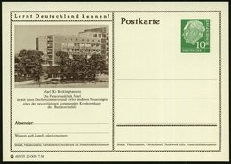 1955 Marl, 10 Pf. Bild-Ganzsache Heuss I: Die Paracelsusklinik.. (nach Paracelsus Eigentlich Theophrastus Bombast V. Hoh - Otros & Sin Clasificación