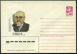 1985 UdSSR, 5 Kop. Ganzsachen-Umschlag, Lilarot: J. S. Beritschawili (1885 - 1979, Brustbild) = Physiologe, Ungebr. - Be - Otros & Sin Clasificación