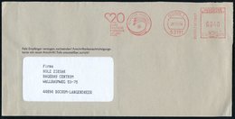 1994 (26.10.) 53111 BONN 1, Jubil.-Absender-Freistempel: 20 JAHRE DEUTSCHE KREBSHILFE.. (Herz) Rs. Abs.-Vordruck, Fernbr - Autres & Non Classés