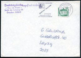 1990 (24.10.) 8024 DRESDEN 24, Maschinen-Werbestempel: Spende Blut - Rette Leben.. Transfusionsdienst (Blutspender-Symbo - Sonstige & Ohne Zuordnung