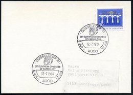 1984 (12.7.) 4000 DÜSSELDORF 21, Sonderstempel: IXth EUROPEAN CONGRESS OF CARDIOLOGY (Herz-Logo) Inl.-Karte (Bo.755) - H - Other & Unclassified