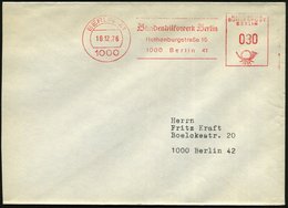 1976 (16.12.) 1000 BERLIN 41, Absender-Freistempel: Blindenhilfswerk Berlin.., Ortsbrief - Blindheit, Auge & Ohr / Blind - Altri & Non Classificati