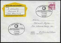 1980 (8.8.) 2000 HAMBURG 36, Sonderstempel: Internat. Kongreß Für Erziehung U. Bildung Hörgeschädigter (Logo) Inl.-Brief - Autres & Non Classés