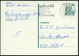 1980 (5.5.) 5000 KÖLN 1, Maschinen-Werbestempel: Optica 80, Internat. Fachmesse Für Augenoptik.., Bedarfskarte (Bo.398 A - Autres & Non Classés