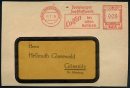 1936 (11.2.) BERLIN-HOHENSCHÖNHAUSEN, Absender-Freistempel: Perleberger Jmstoffwerk, Colfin Bei Allen Koliken, Bedarfs-V - Otros & Sin Clasificación