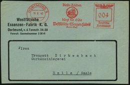 1940 (16.8.) DORTMUND 1, Absender-Freistempel: WEF.. Westfälische Essenzen-Fabrik Kom.Ges. (Logo Mit Glaskolben) Vordruc - Otros & Sin Clasificación