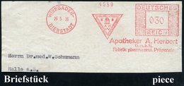 1936 (26.5.) WIESBADEN-BIERSTADT, Absender-Freistempel: Apotheker A. Herbst GmbH., Fabrik Pharmazeut. Präparate, Großes  - Other & Unclassified