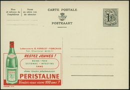 1954 BELGIEN, 1,20 F. Publibel-Ganzsache: Laboratoire G. VERELST-FORCHIES.. PERISTALINE, Voulez-vous Vivre 100 Ans? (Fla - Otros & Sin Clasificación