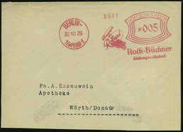 1929 (30.10.) BERLIN-TEMPELHOF 1, Absender-Freistempel: Rotbart, Roth-Büchner AG (Logo U. Rasierapparat) Kleine Bedarfs- - Otros & Sin Clasificación