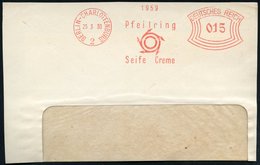 1930 (25.3.) BERLIN-CHARLOTTENBURG 2, Absender-Freistempel: Pfeilring, Seife Creme (Pfeil-Logo) Teil-Vorderseite - Frise - Autres & Non Classés