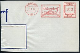 1935 (1.8.) HAMBURG 30, Absender-Freistempel: Beiersdorf.. (= Hersteller Von NIVEA, Hansaplast Etc.) Teil-Vorderseite -  - Andere & Zonder Classificatie