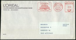 1980 (11.6.) 7500 KARLSRUHE 1, Jubil.-Absender-Freistempel: L'OREAL 1930 1980, 50 JAHRE ERFOLG (Haar-Logo) Firmenbrief:  - Sonstige & Ohne Zuordnung