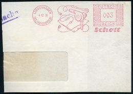 1936 (4.12.) LANGENHAGEN (BZ. HANNOVER), Absender-Freistempel: Schott = 3 Elektro-Geräte, Dabei Fön, Teil-Vorderseite -  - Other & Unclassified