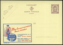 1948 BELGIEN, 90 C. Publibel-Ganzsache: NIVEA ULTRA OLIE, NIVEA-CREME (Flasche, Dose = Fa. Beiersdorf) Ungebr. (Mi.P 248 - Altri & Non Classificati