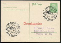 1938/48 PRETZSCH (ELBE), Handwerbestempel: Schwefel-Moorbad Gegen Rheuma U. Gicht (Schloß) Von 1938 Bzw. 1948 Je Auf Inl - Otros & Sin Clasificación